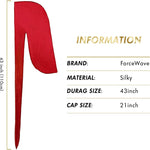 4PCS Silky Durags for Men Women 360 Waves with 1 Wave Cap, Silky Satin Durag Extra Long Tails - PHamily Hair Care