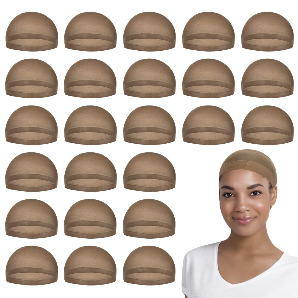 Black Wig Caps for Women, Nylon Hair Caps for Wig, 24 Pieces