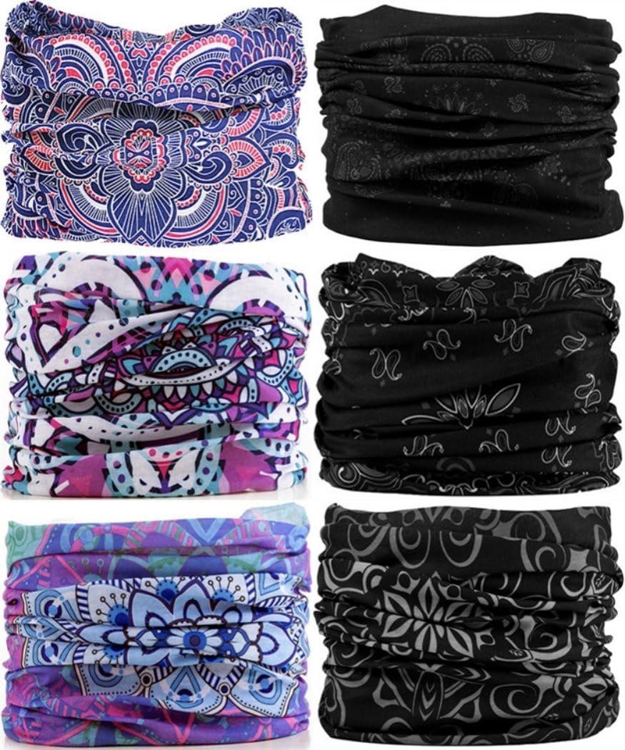 Headband Neck Gaiter Head Wrap Headwear Face Mask Magic Scarf Bandana for Men and Women