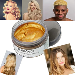 Natural Gold Hair Color Wax Dye, Temporary Gold Hair Spray Color, Blonde Hair Spray Temporary,Blond Hair Spray Color Temporary Washable Hair Wax Color for Halloween Cosplay,Party,Masquerade.Etc (Gold)