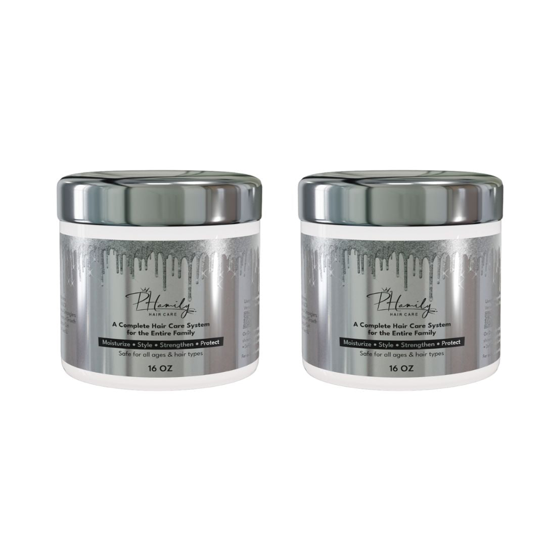 3-Jar Bundle: NEW PHamily Hair Care – The Ultimate All-in-One Moisturizer & Styler (16 oz) - PHamily Hair Care 
