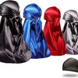 4PCS Silky Durags for Men Women 360 Waves with 1 Wave Cap, Silky Satin Durag Extra Long Tails - PHamily Hair Care 