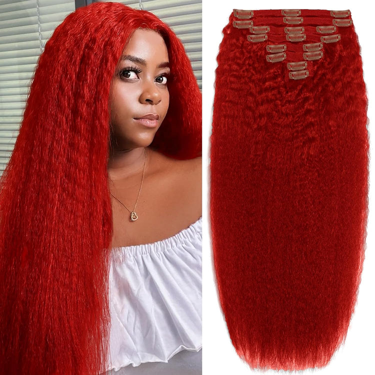 Hair Extension Clip-Ins - Real Human Hair Extensions 120G 8Pcs 18Inch,Soft & Natural Straight Double Weft for Women #P427 Chocolate Brown to Honey Blonde Extensions Real Human Hair Clip Ins