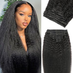 Hair Extension Clip-Ins - Real Human Hair Extensions 120G 8Pcs 18Inch,Soft & Natural Straight Double Weft for Women #P427 Chocolate Brown to Honey Blonde Extensions Real Human Hair Clip Ins