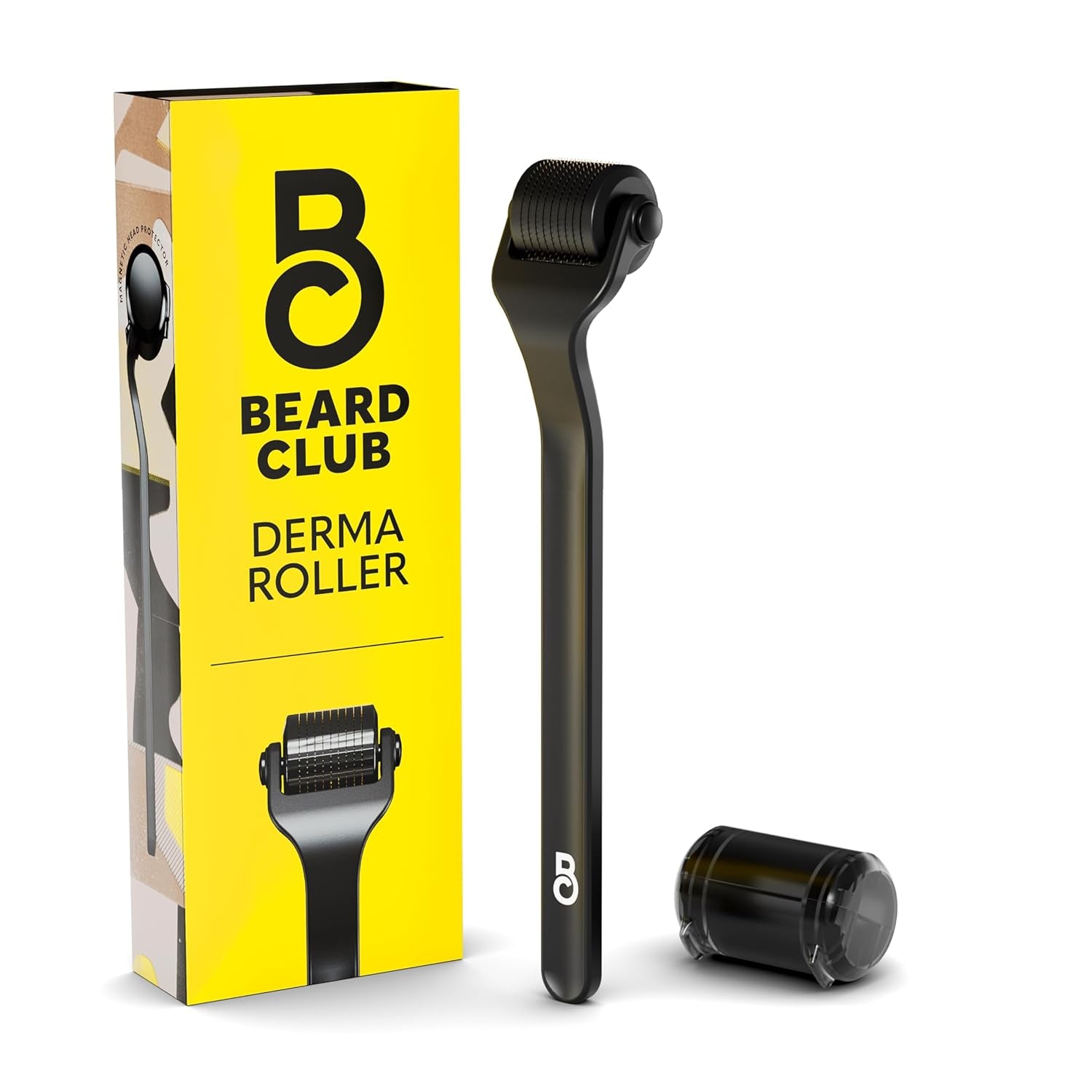 Beard Club Derma Roller for Face, Body and Scalp - Microneedling Roller for Men and Women with 540 Titanium Microneedles - Beard Roller for Hair & Beard