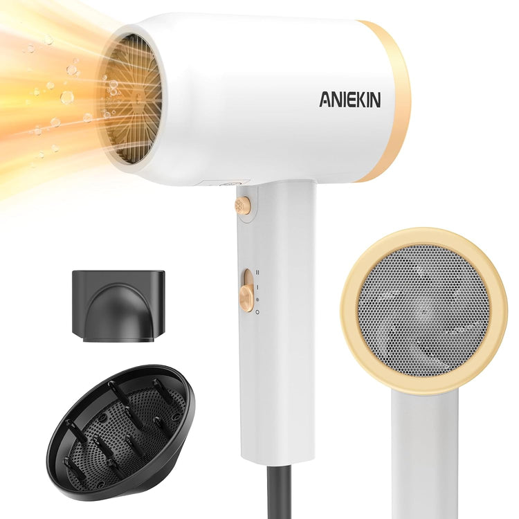Hair Dryer, 1875 Watts Fast Drying Blow Dryer with Diffuser and Concentrator, Compact Lightweight Hair Dryer for Women and Men