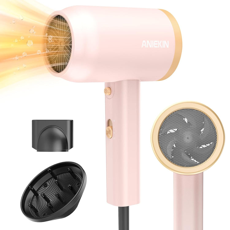Hair Dryer, 1875 Watts Fast Drying Blow Dryer with Diffuser and Concentrator, Compact Lightweight Hair Dryer for Women and Men
