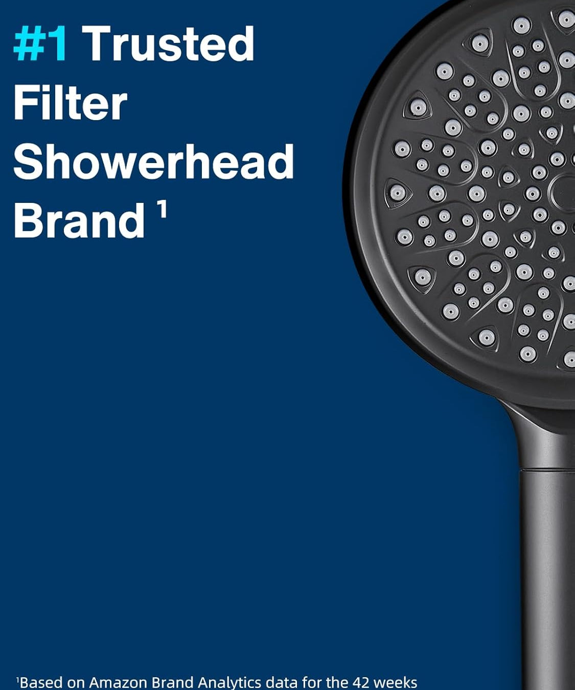 High Pressure Filtered 6 Spray Mode Showerhead