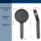 High Pressure Filtered 6 Spray Mode Showerhead