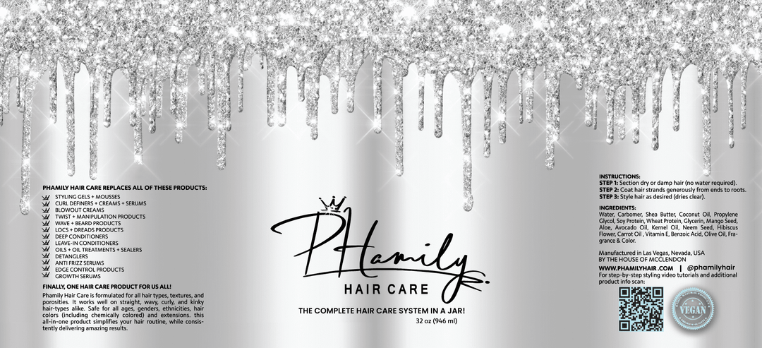 PHamily Hair Care – The Original All-in-One Moisturizer & Styler (32 oz)