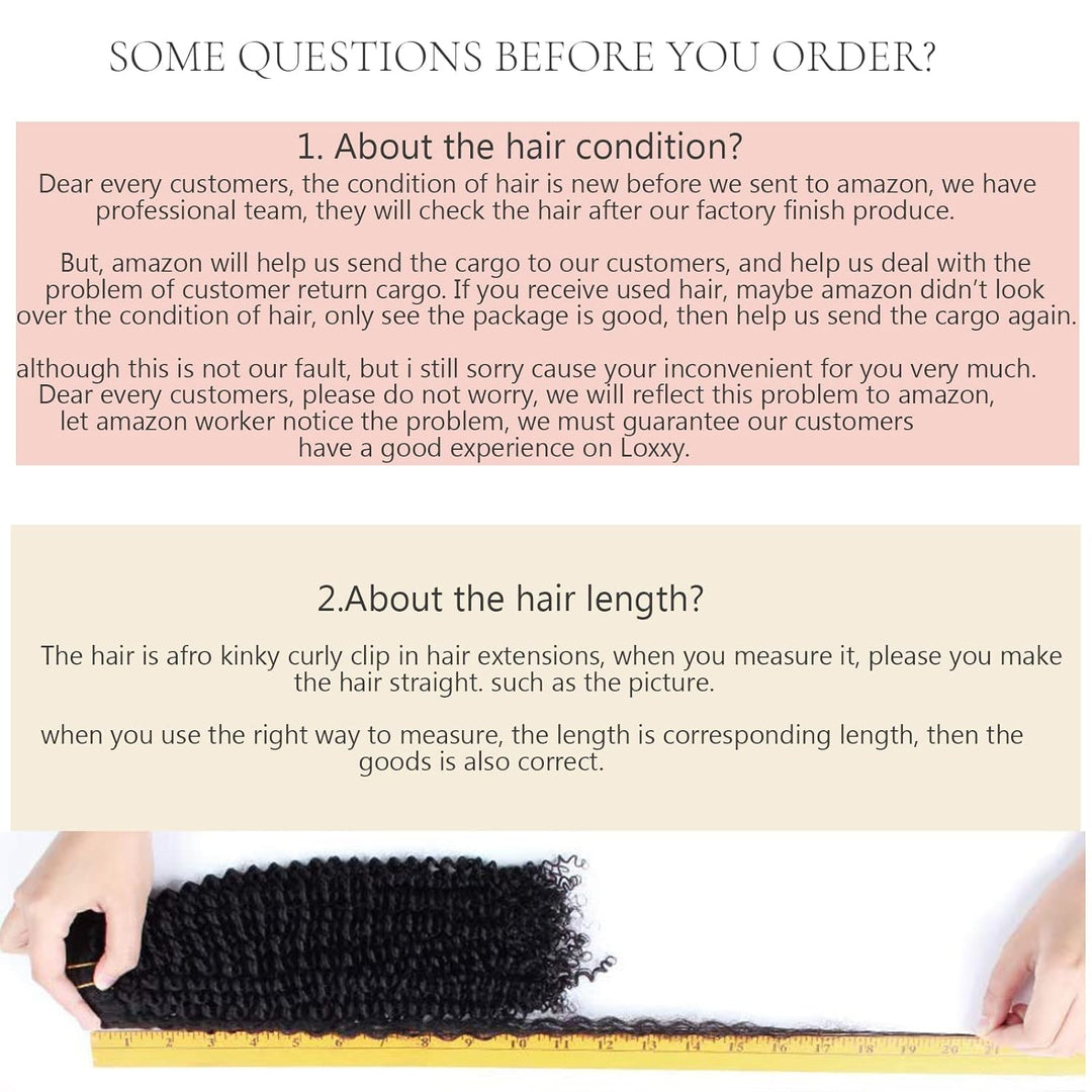 Ombre Curly Clip in Hair Extensions 4B 4C Afro Kinkys Curly Hair Extensions Clip in for Black Women 8A Virgin Natural Human Hair Full Head Kinky Hair Clip Ins Two Tone Ombre 120G #1B/99J AC 14Inch