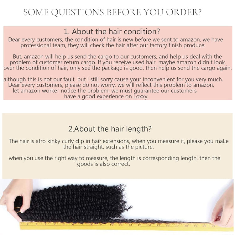 Ombre Curly Clip in Hair Extensions 4B 4C Afro Kinkys Curly Hair Extensions Clip in for Black Women 8A Virgin Natural Human Hair Full Head Kinky Hair Clip Ins Two Tone Ombre 120G #1B/99J AC 14Inch