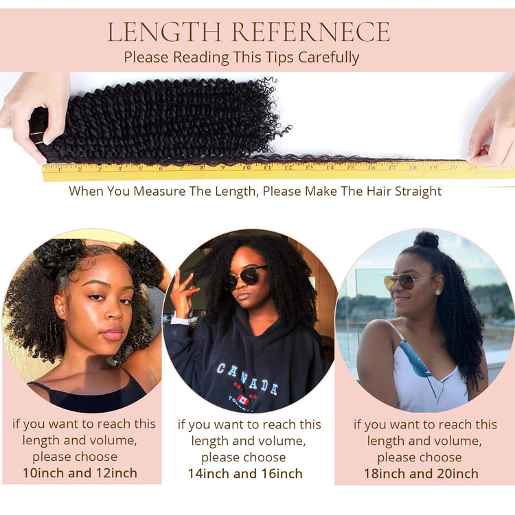 Ombre Curly Clip in Hair Extensions 4B 4C Afro Kinkys Curly Hair Extensions Clip in for Black Women 8A Virgin Natural Human Hair Full Head Kinky Hair Clip Ins Two Tone Ombre 120G #1B/99J AC 14Inch
