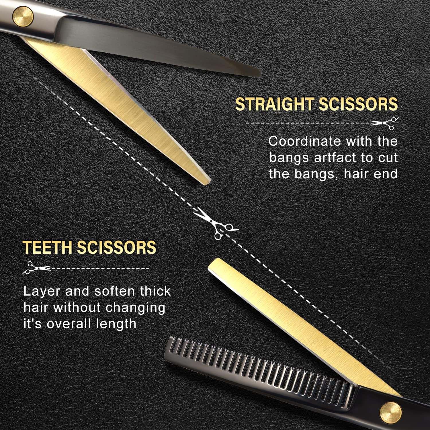 10-in-1 Professional Hair Cutting Scissors Set | Barber & Home Use