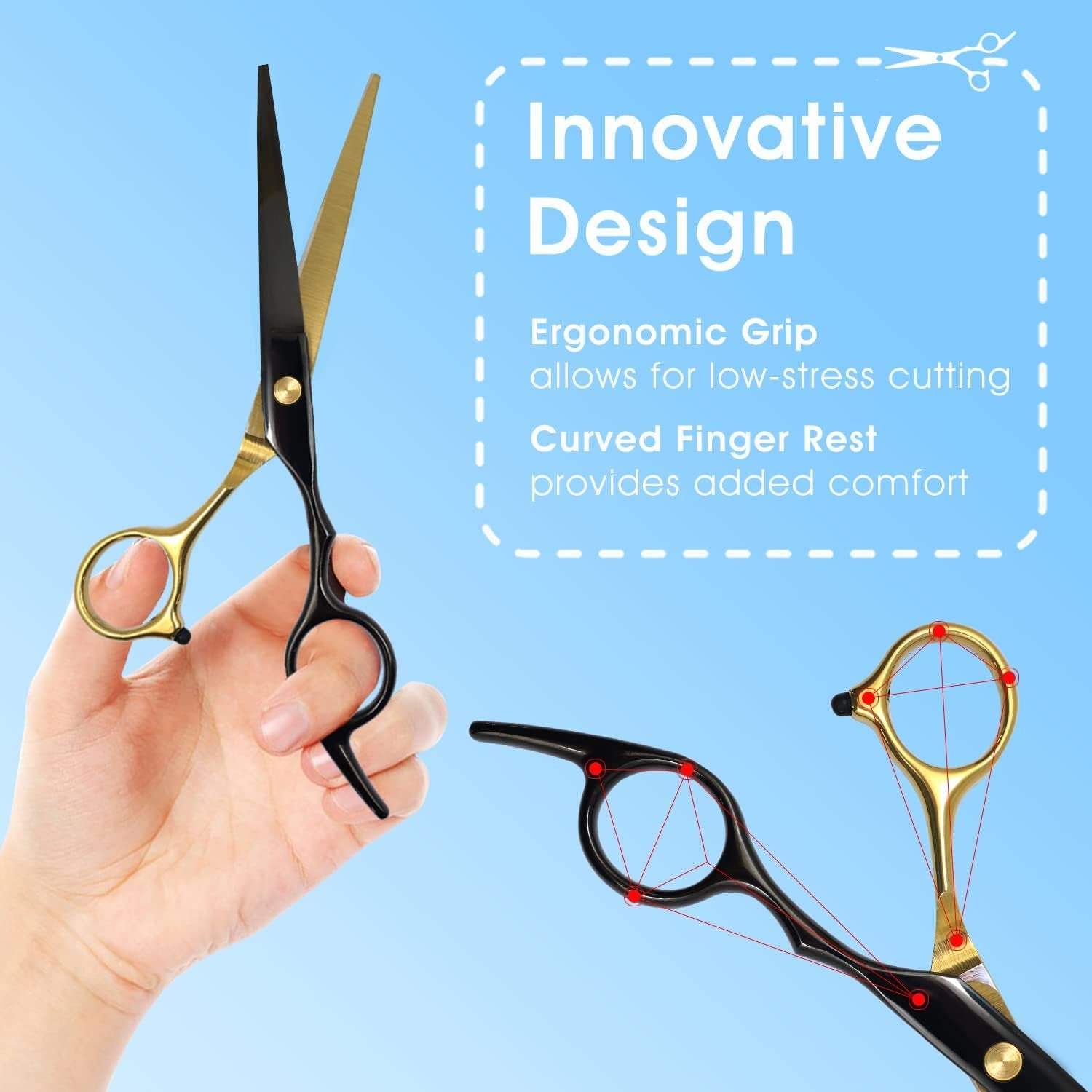 10-in-1 Professional Hair Cutting Scissors Set | Barber & Home Use
