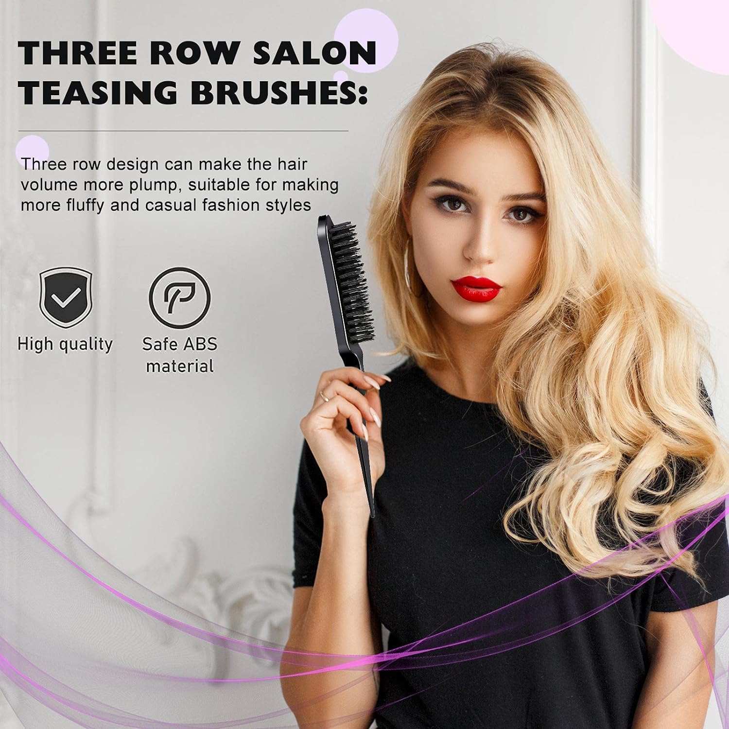 12 Pieces Hair Brush Set - Teasing, Edge, and Grooming Comb 