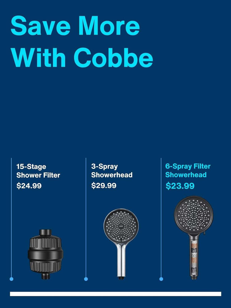 Filtered Shower Head with Handheld, High Pressure 6 Spray Mode Showerhead with Filters, Water Softener Filters Beads for Hard Water - Remove Chlorine - Reduces Dry Itchy Skin, Matte Black