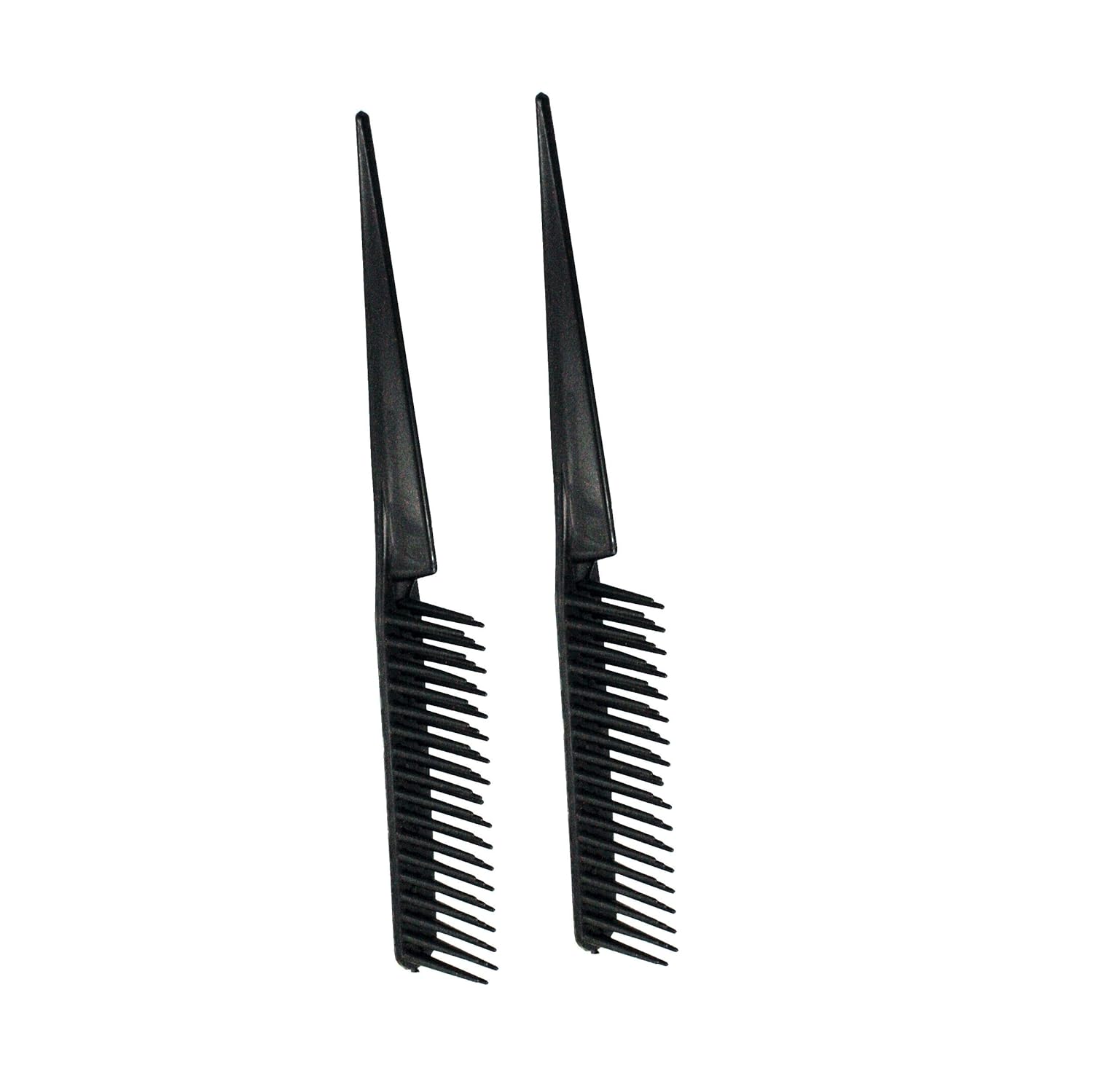 3 Row Styler Brush, 7 in | Hair Styling Comb | Travel Hairbrush for Women | Rat Tail Comb for Detangling (Black)