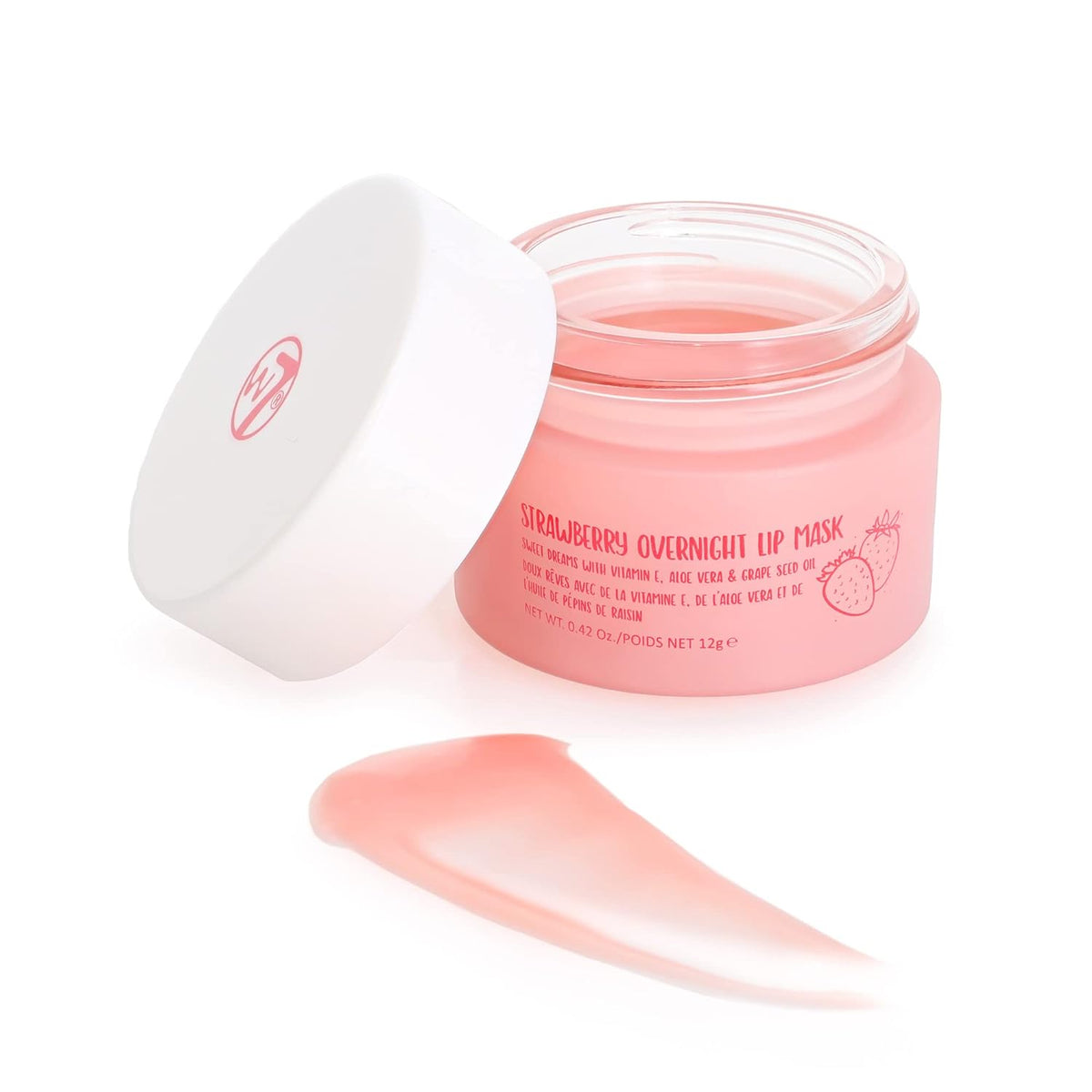 Sweet Dreams Overnight Strawberry Lip Mask - Vitamin E, Aloe Vera and Grape Seed Oil - for Hydrated, Full Looking & Irresistible Lips
