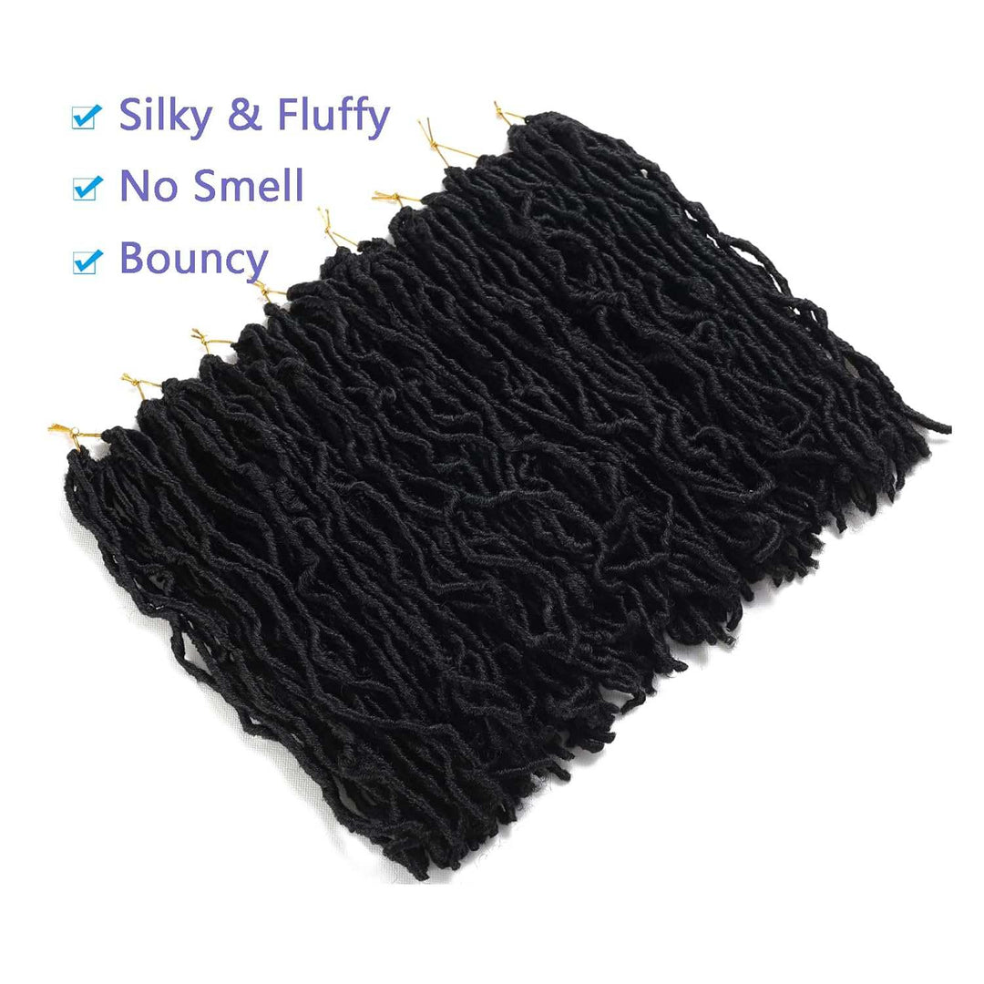8 Packs Short Faux Locs Crochet Hair - 120 Strands, 12 Inch Soft Wavy ♕TEXTURE: Natural Texture ,Soft Faux Locs Crochet Hair 100% Handmade Low Temperature Synthetic Fiber,No Smell.
♕SIZE:12Inch Short Locs Crochet Hair 15 Strands/Pack,U8 Packs Short Faux Locs Crochet Hair - 120 Strands, 12 Inch Soft Wavy Dreadlocks, Pre-Looped