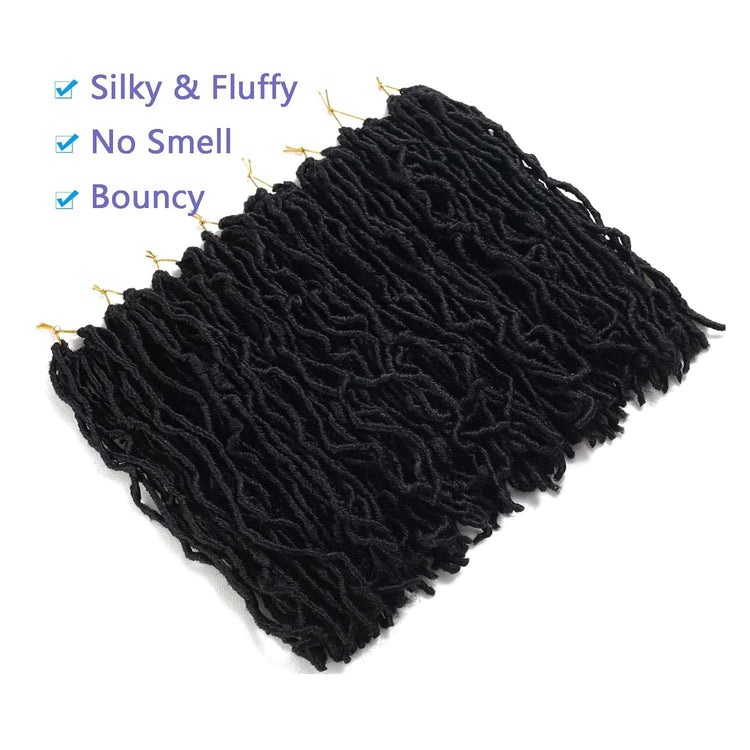 8 Packs Short Faux Locs Crochet Hair - 120 Strands, 12 Inch Soft Wavy ♕TEXTURE: Natural Texture ,Soft Faux Locs Crochet Hair 100% Handmade Low Temperature Synthetic Fiber,No Smell.
♕SIZE:12Inch Short Locs Crochet Hair 15 Strands/Pack,U8 Packs Short Faux Locs Crochet Hair - 120 Strands, 12 Inch Soft Wavy Dreadlocks, Pre-Looped