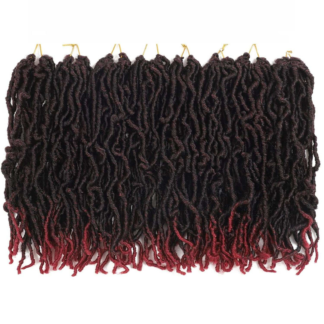 8 Packs Short Faux Locs Crochet Hair - 120 Strands, 12 Inch Soft Wavy ♕TEXTURE: Natural Texture ,Soft Faux Locs Crochet Hair 100% Handmade Low Temperature Synthetic Fiber,No Smell.
♕SIZE:12Inch Short Locs Crochet Hair 15 Strands/Pack,U8 Packs Short Faux Locs Crochet Hair - 120 Strands, 12 Inch Soft Wavy Dreadlocks, Pre-Looped