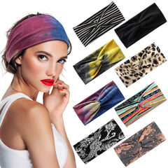 Wide Boho Headbands for Women Extra Large Turban Headband Hairband Hair Twisted Knot Accessories 3 Pack