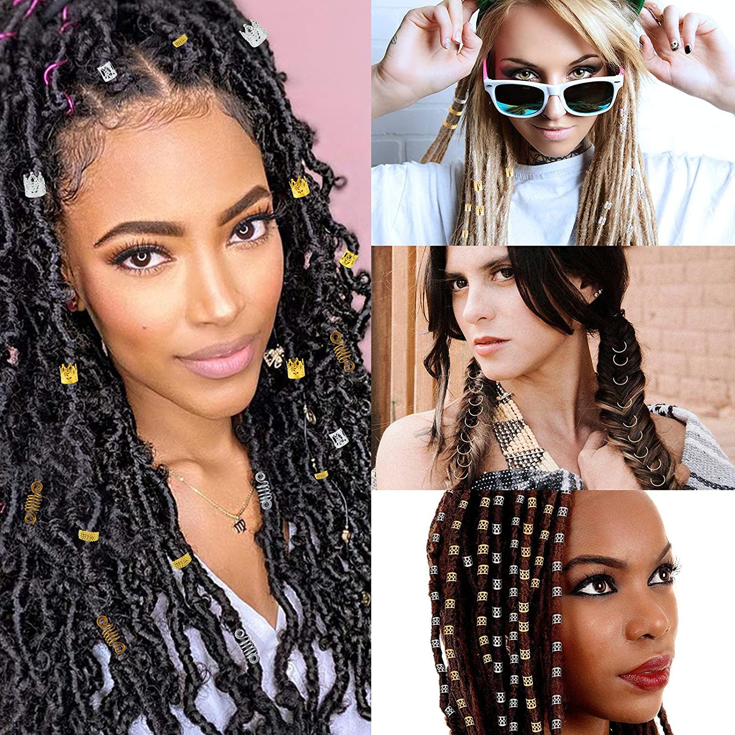 200PCS Hair Jewelry for Braids Accessories, Hair Beads for Braids, Gol –  PHamily Hair Care