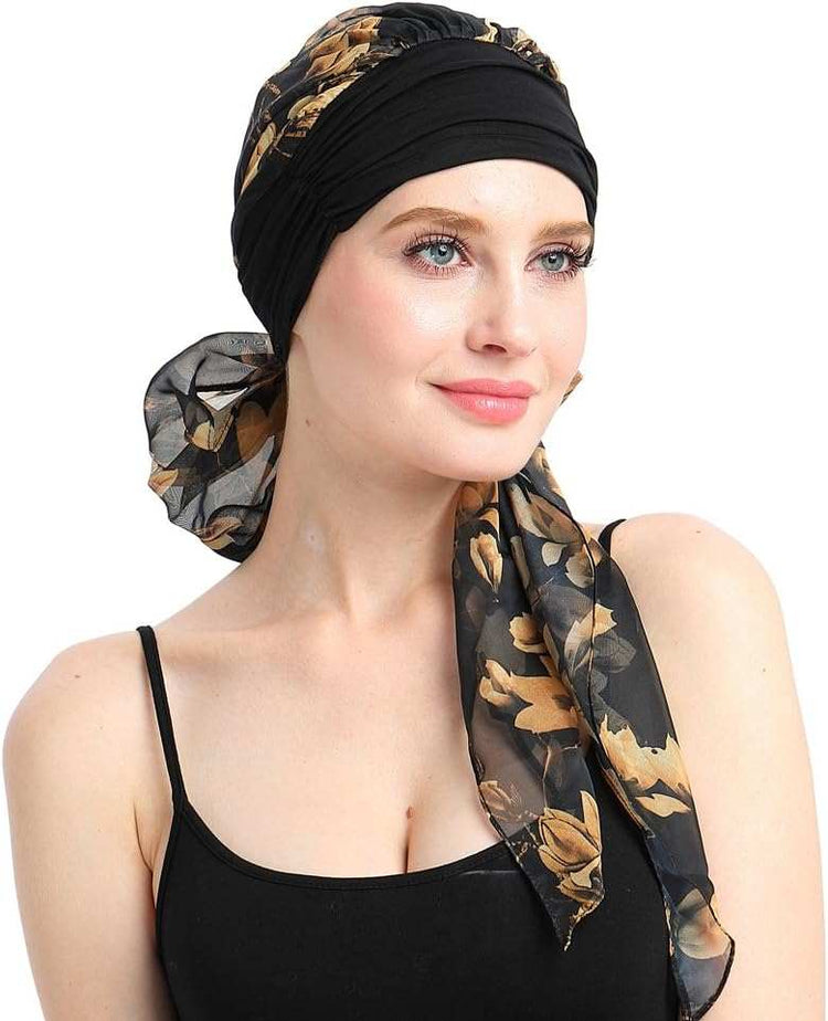 Chemo Headwear Turbans for Women Long Hair Head Scarf Headwraps Cancer Hats