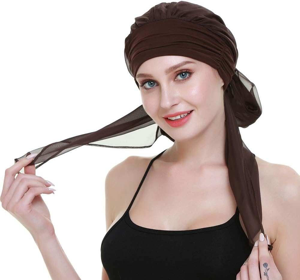 Chemo Headwear Turbans for Women Long Hair Head Scarf Headwraps CancerProduct Description 
Natural 95% bamboo viscose 5%Spandex premium fabric
1st class stunning scarves in 80 patterns and colors including another listing
Full head covWomen Long Hair Head Scarf Headwraps Cancer Hats