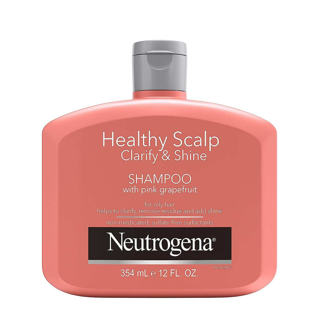 Exfoliating Healthy Scalp Clarify & Shine Shampoo for Oily Hair and Scalp, Anti-Residue Shampoo with Pink Grapefruit, Ph-Balanced, Paraben & Phthalate-Free, Color-Safe, 12Oz