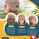 Full Lace Frontal Knotless Box Braid Wig- Glueless Synthetic Cornrow Braided Lace Front Wigs with Baby Hair 