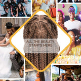 Full Lace Frontal Knotless Box Braid Wig- Glueless Synthetic Cornrow Braided Lace Front Wigs with Baby Hair 