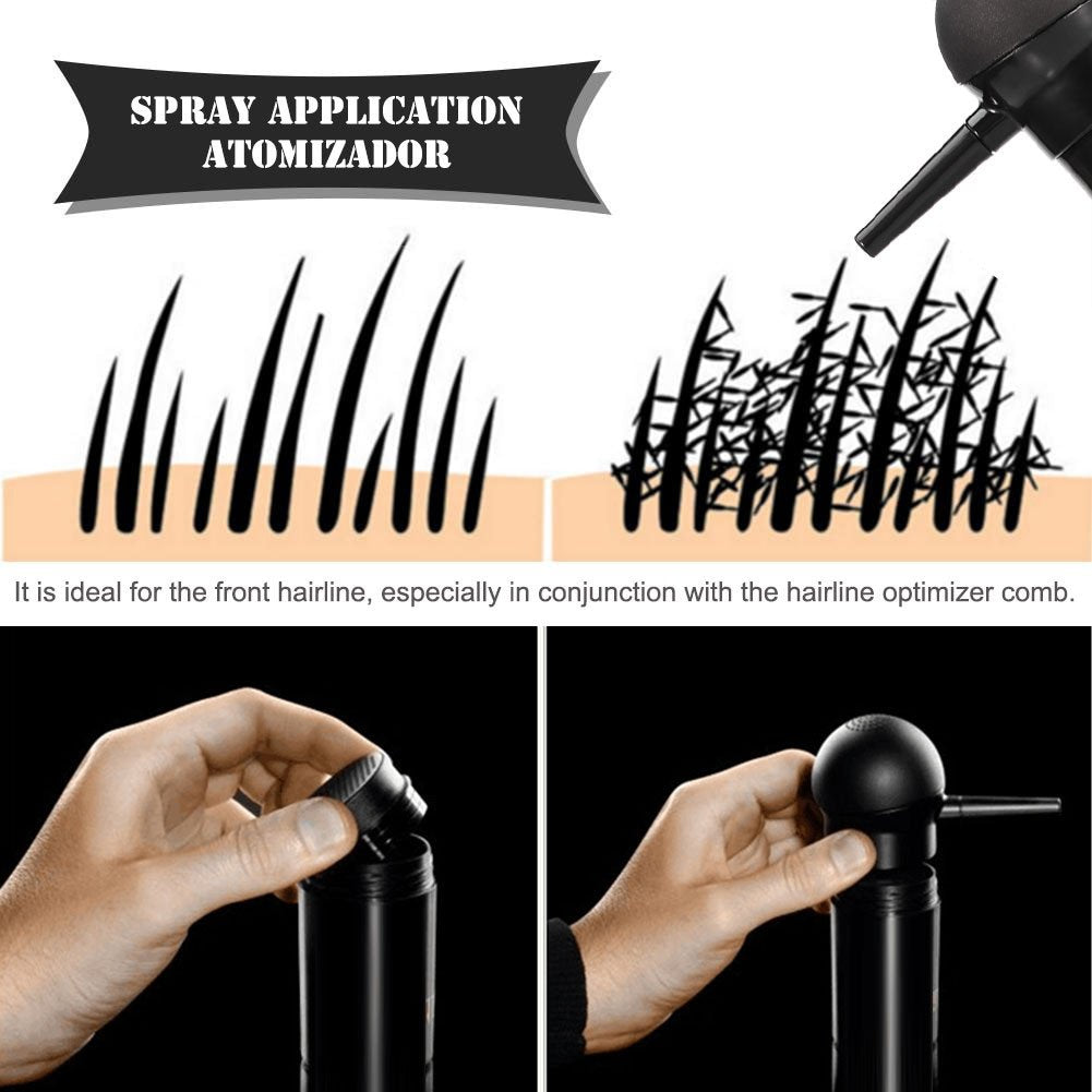 Hair Fiber Applicator for Thin Hair, Spray Applicator Pump Nozzle for Hair Fibers to Instantly Thicken Thinning or Balding Hair for Men and Women, Hair Loss Concealer Tool
