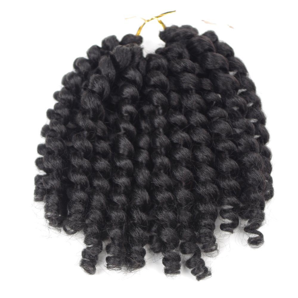 Wand Curl Crochet Hair 8Inch 3Pcs/Pack Jamaican Bounce Synthetic Crochet Twist Braids Hair Extension
